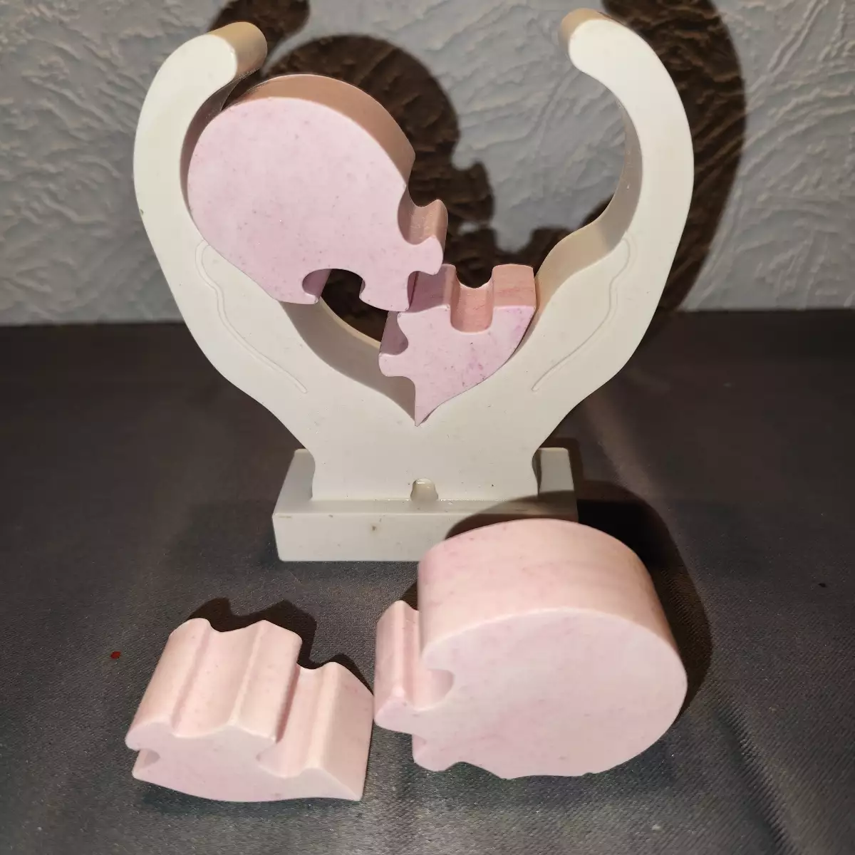 Puzzle Cœur en Jesmonite