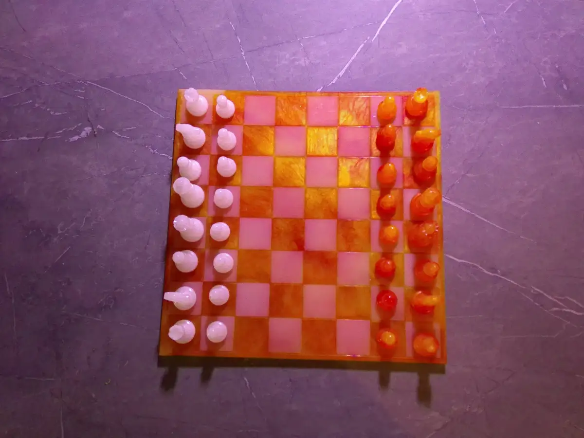 Jeu d'échec en résine