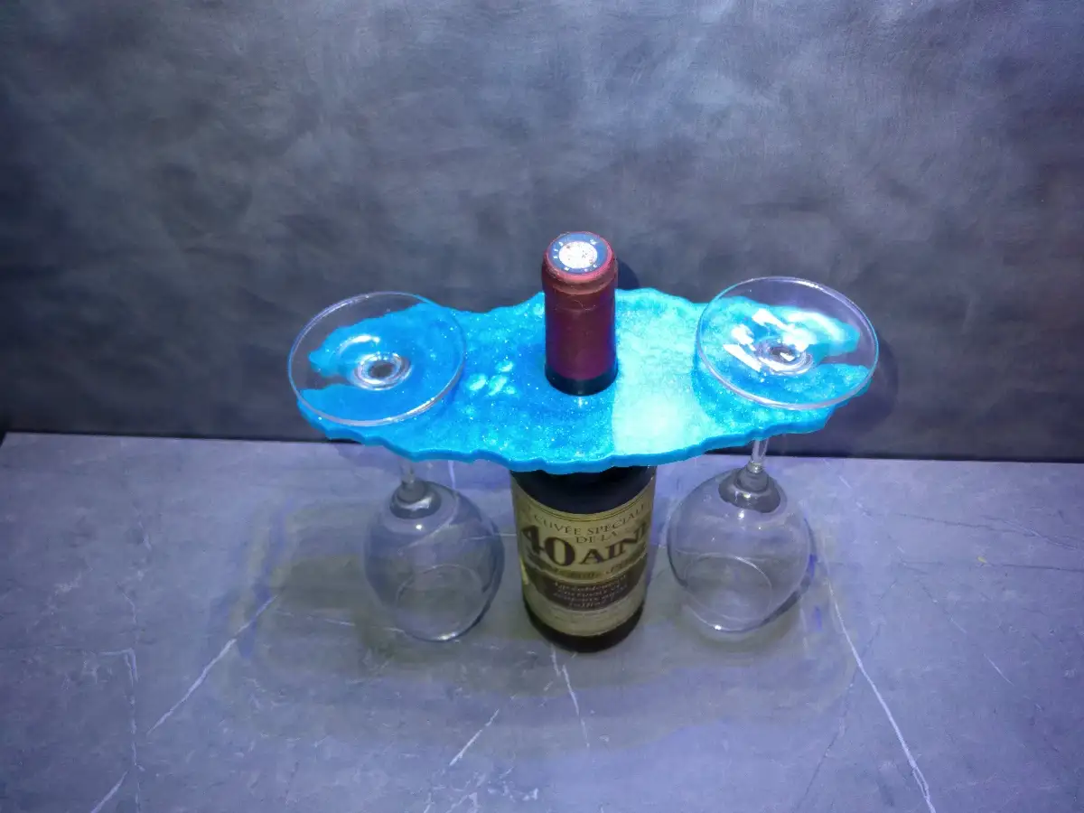 Support à bouteille et verre